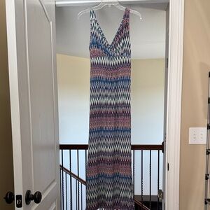Chevron Patterned Maxi Dress